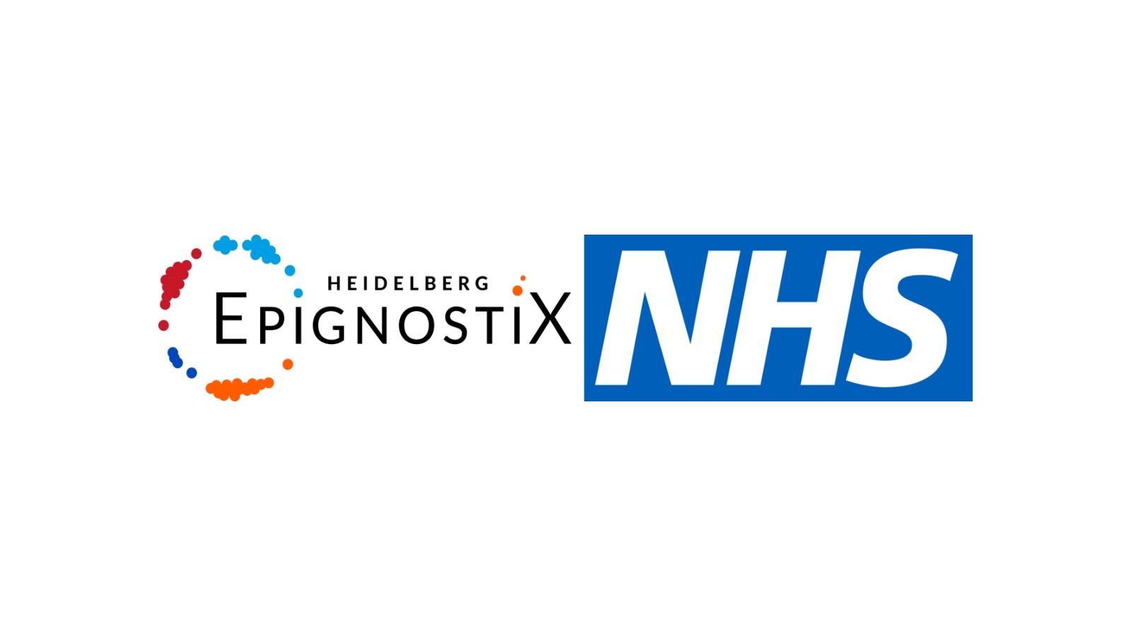 Heidelberg Epignostix and NHS logos